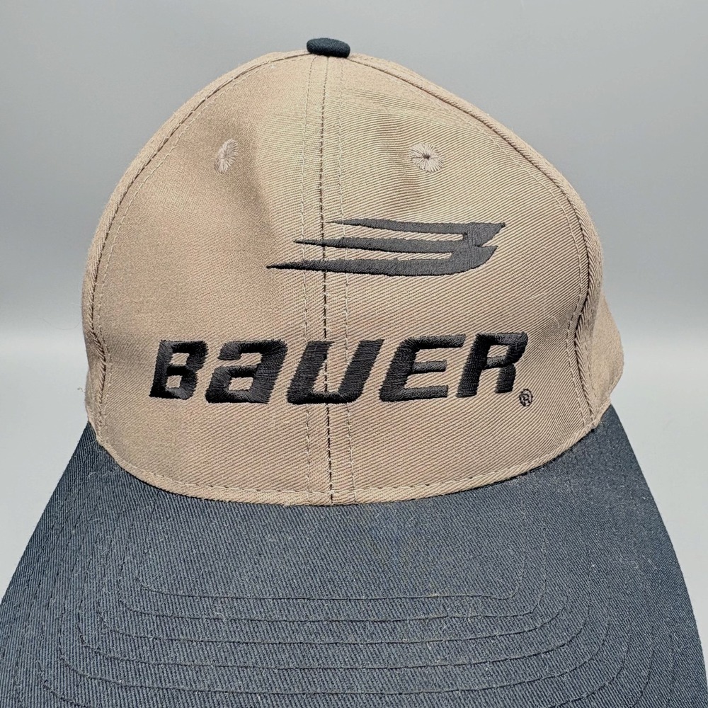Bauer Hockey Baseball Cap Adjustable Embroidered Logo Brown/Black